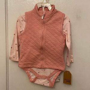 Chick pea 3 pieces quilted vest set girls size 18M